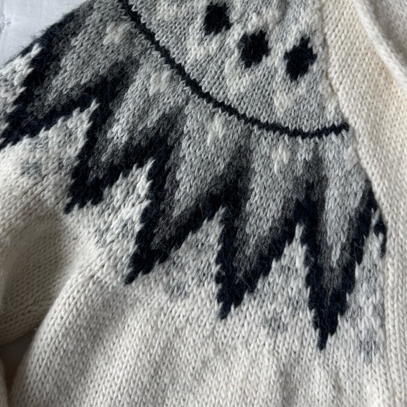 THE GREAT. Black and White Patterned Cardigan - Picture 10 of 13